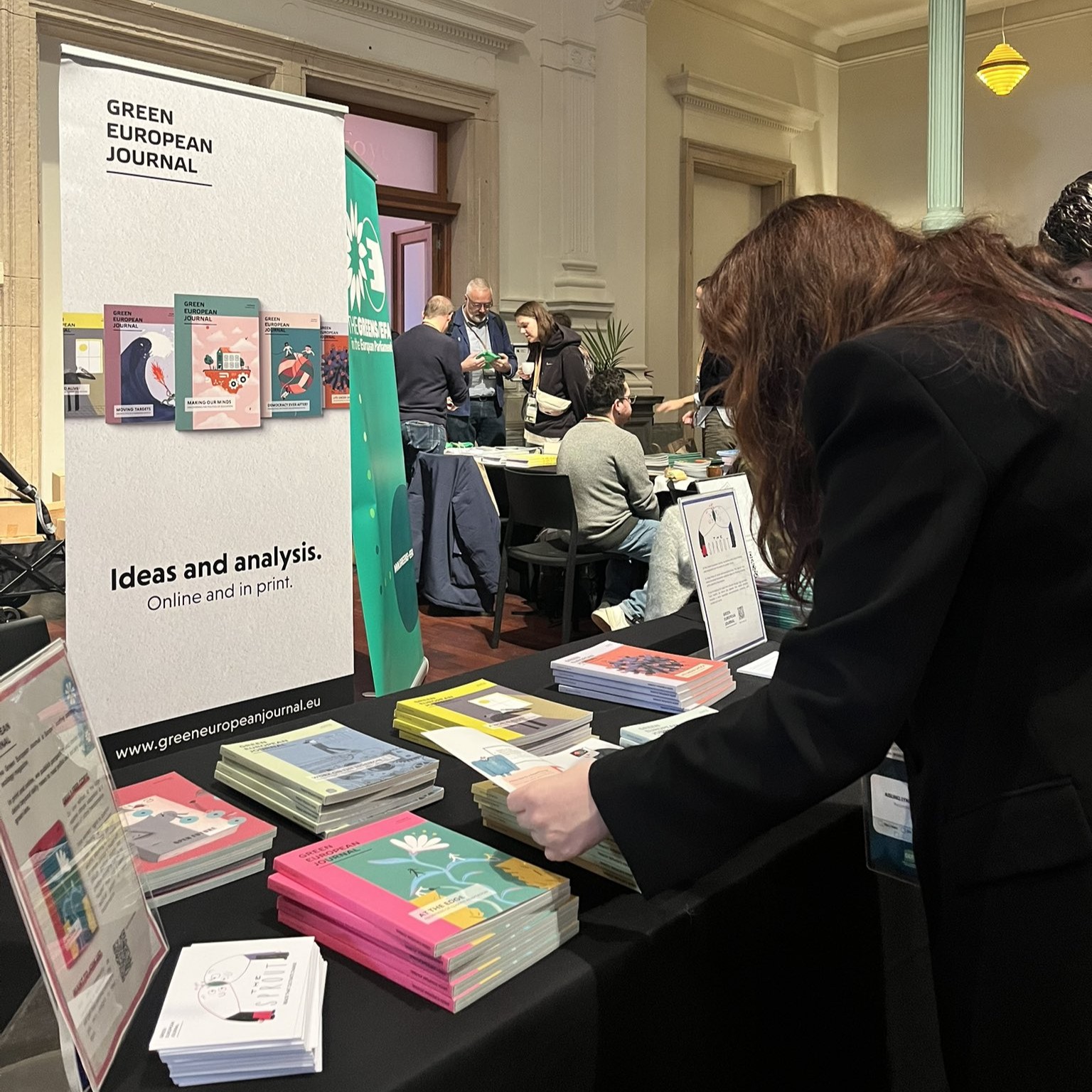 Green European Journal stand at the European Green Academy 2024